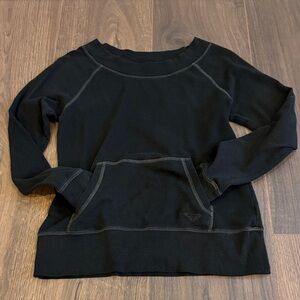 💕🖤 Roxy💕🖤 cozy black sweatshirt with kangaroo pouch - S